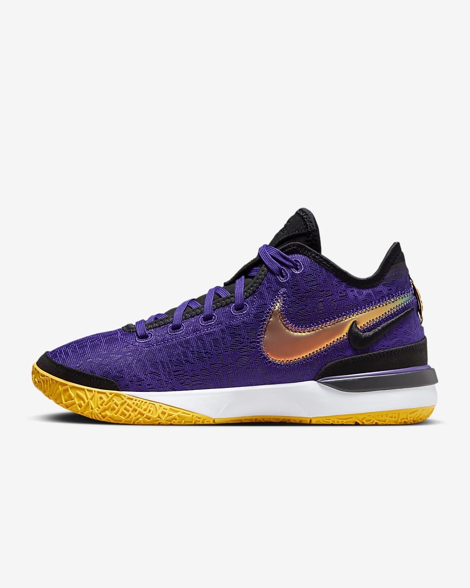 LeBron NXXT Gen Basketball Shoes - Court Purple/Light Thistle Heather/University Gold/Black