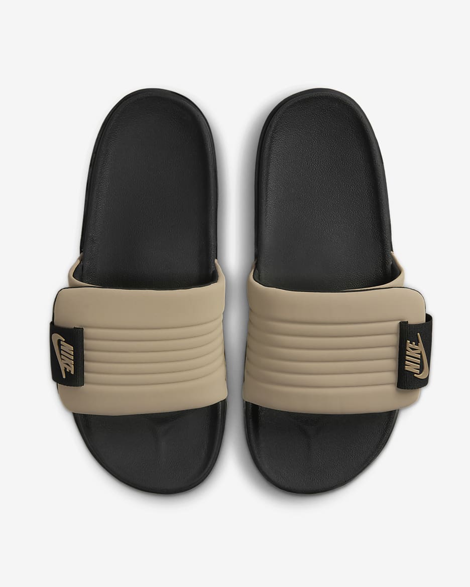 Chanclas para hombre Nike Offcourt Adjust - Negro/Negro/Caqui