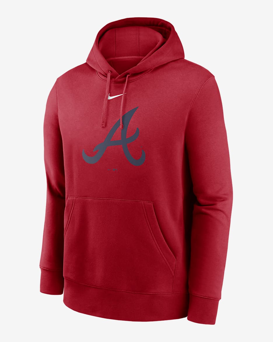 Nike Alternate Logo Club (MLB Atlanta Braves) Men’s Pullover Hoodie - Red
