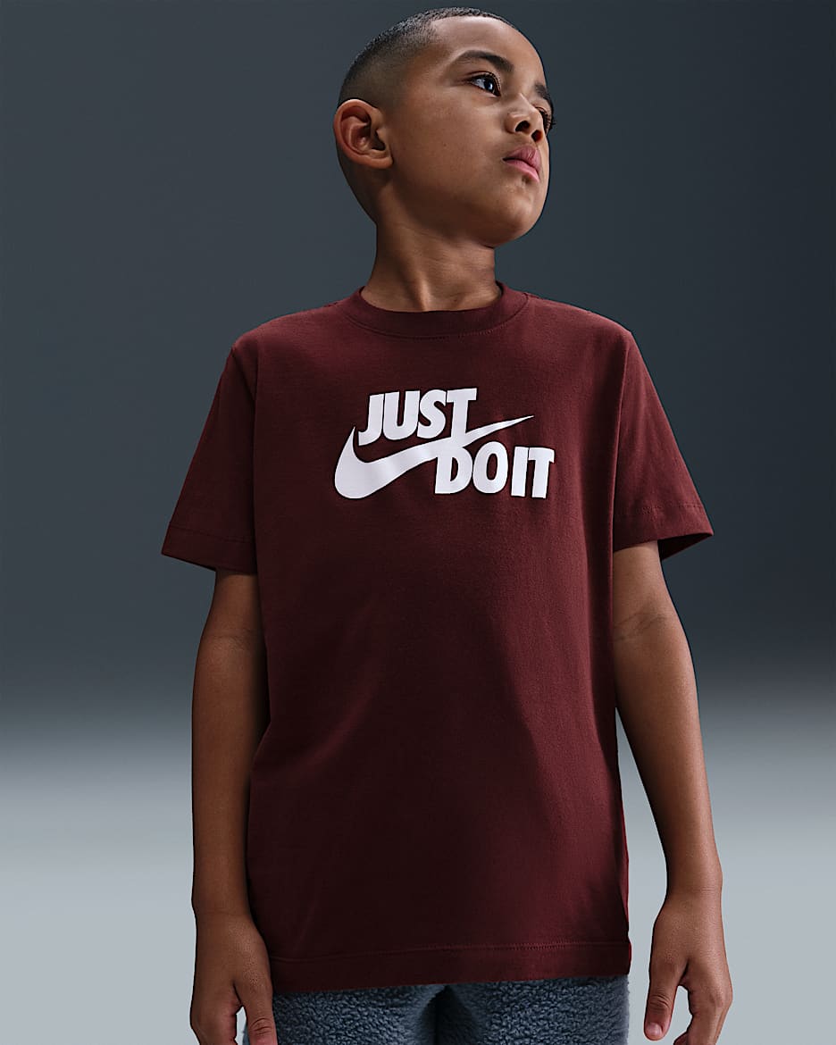 Playera para niños talla grande Nike Sportswear - Rojo team oscuro