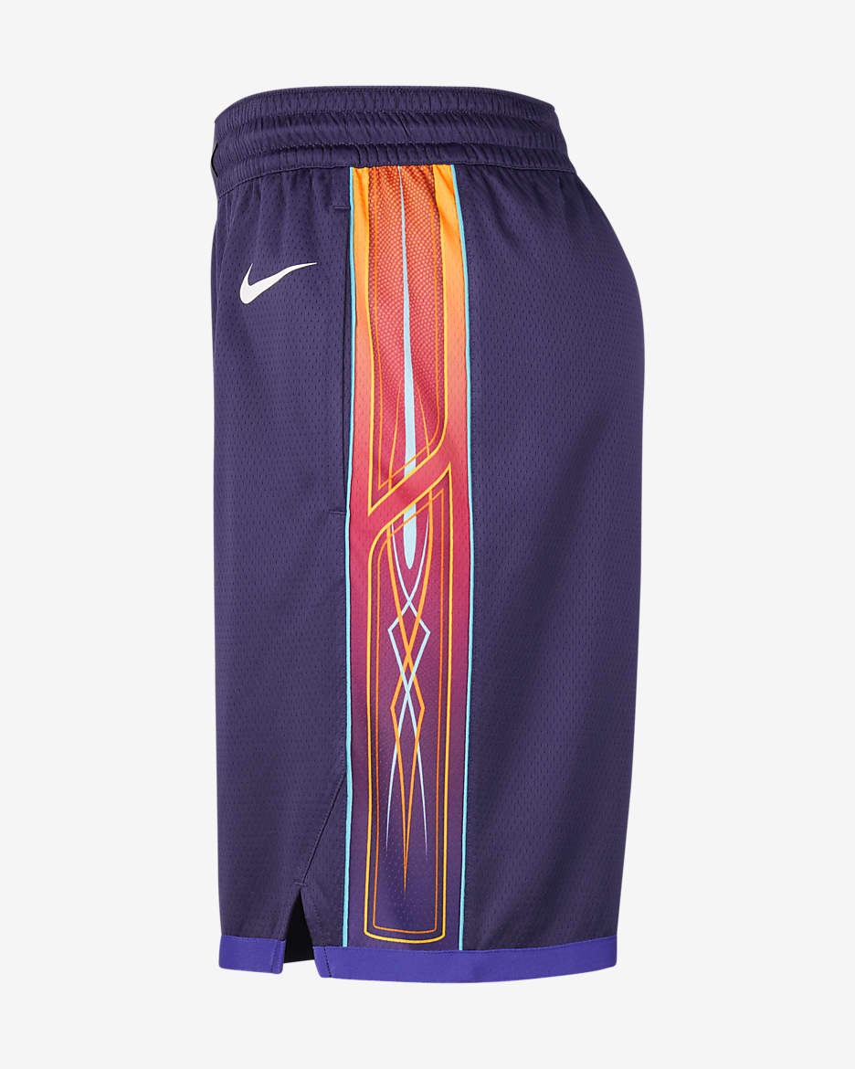 Phoenix Suns 2023/24 City Edition Nike Dri-FIT NBA Swingman Shorts für Herren - Ink/Weiß