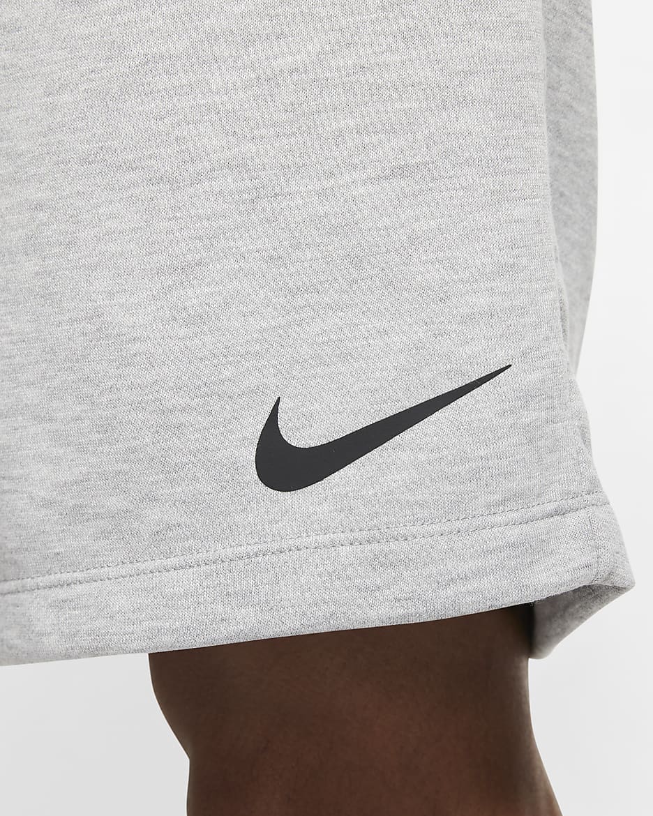 Nike Dri-FIT férfi polár edzőrövidnadrág - Dark Grey Heather/Fekete