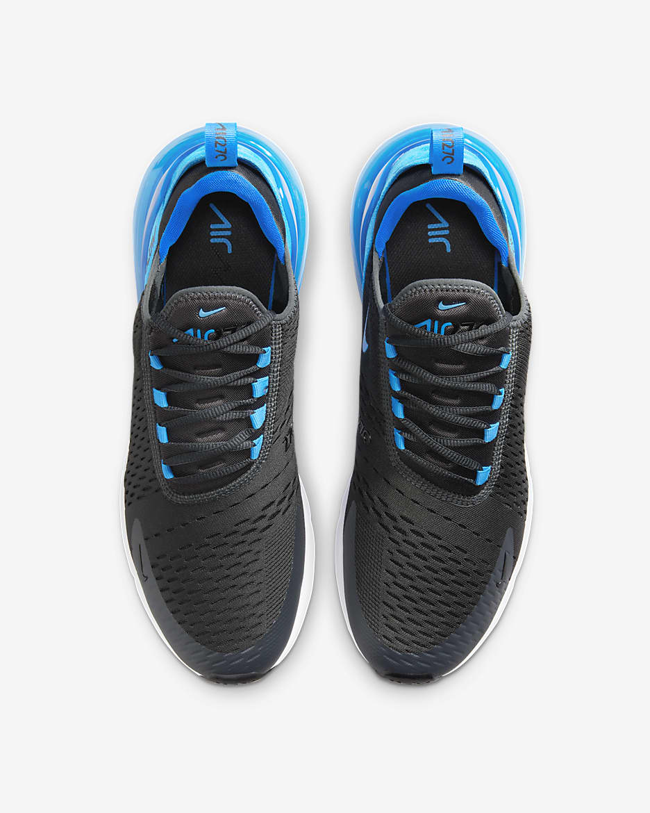 Nike Air Max 270 男鞋 - Anthracite/黑色/白色/Photo Blue