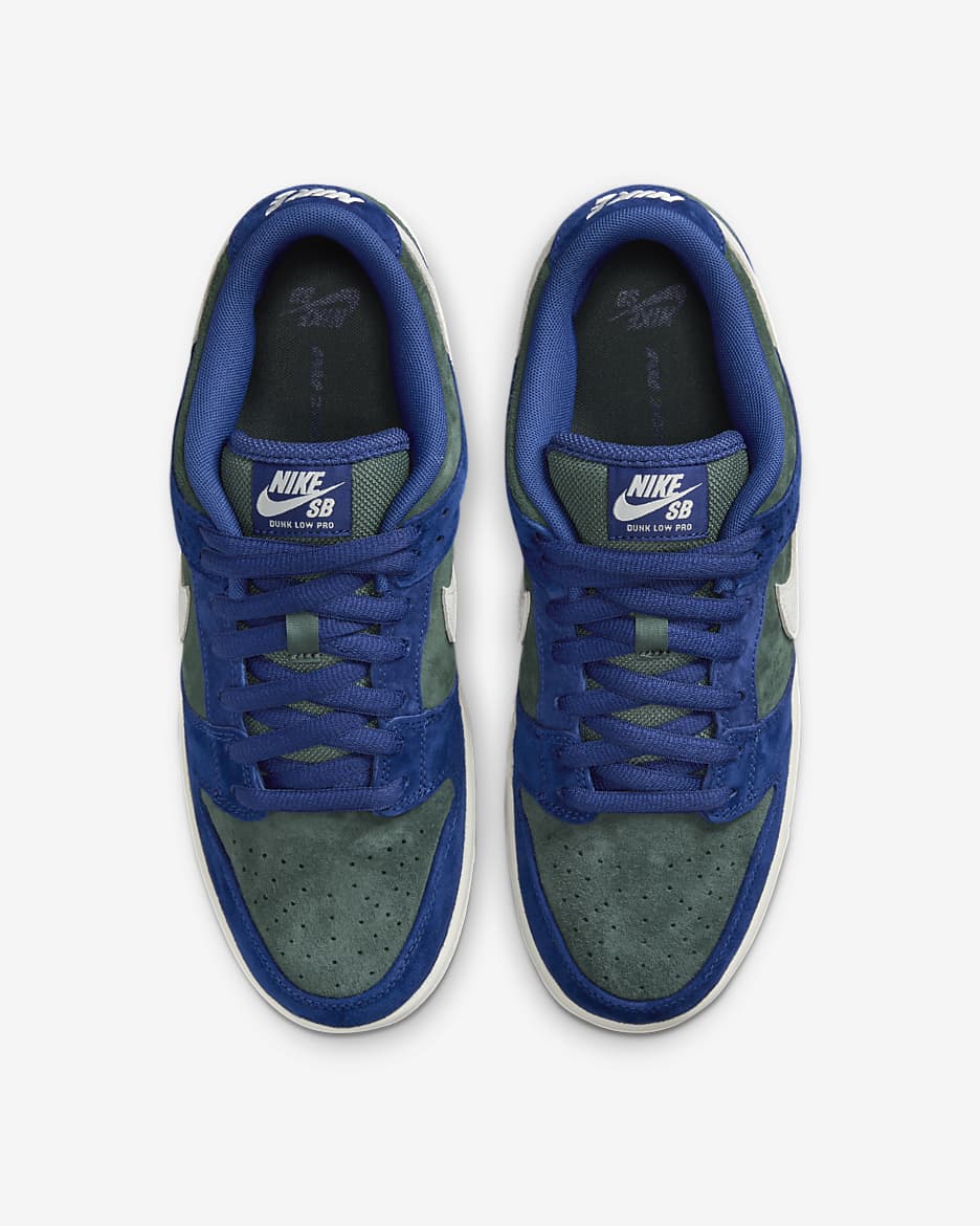 Nike SB Dunk Low Pro Skate Shoes - Deep Royal Blue/Vintage Green/Sail