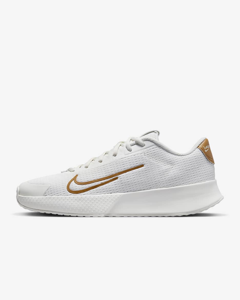 NikeCourt Vapor Lite 2 Women's Hard Court Tennis Shoes - Sail/Desert Ochre
