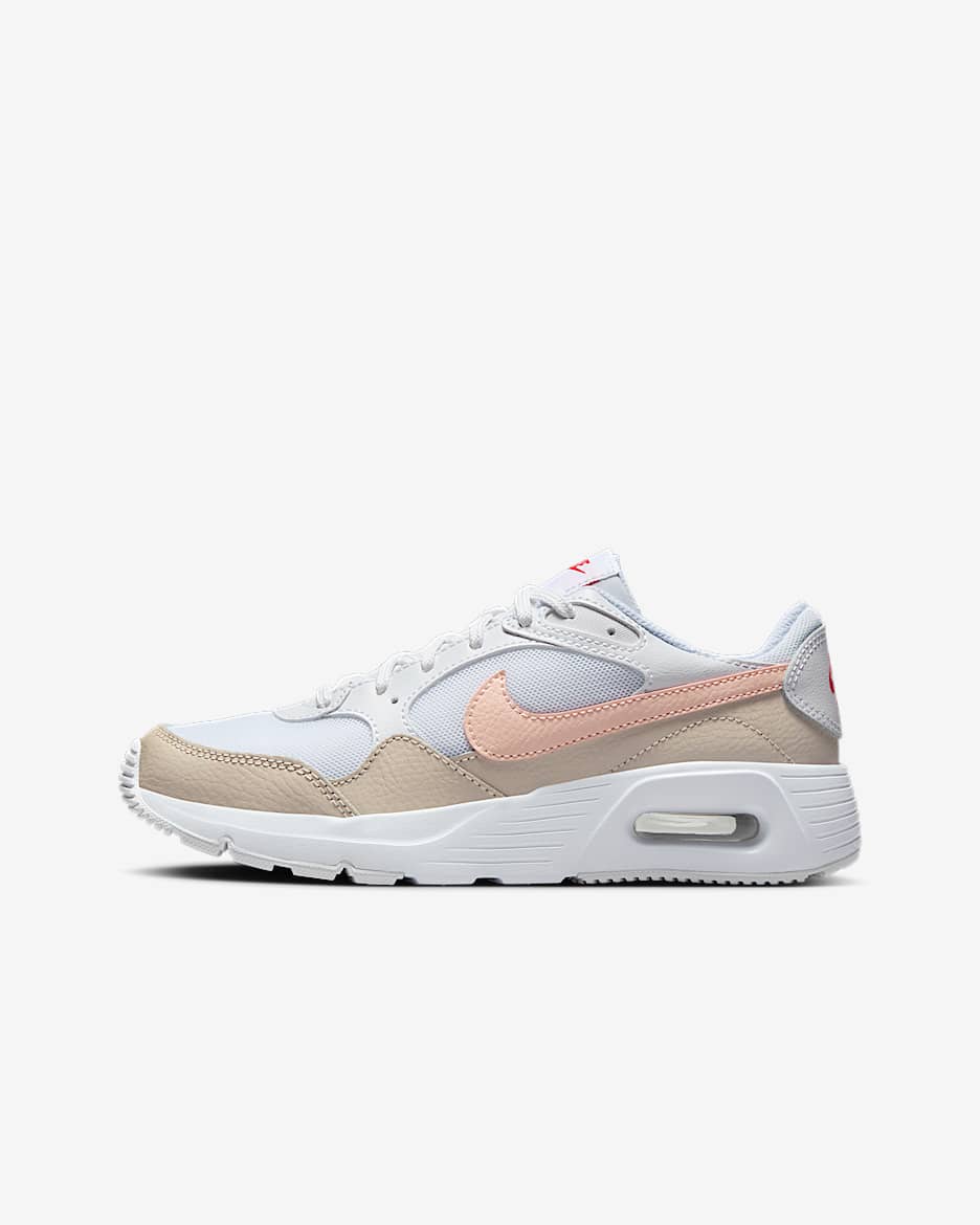 Calzado para niños talla grande Nike Air Max SC - Blanco/Marrón verdoso claro/Brasa resplandor/Rosa eco