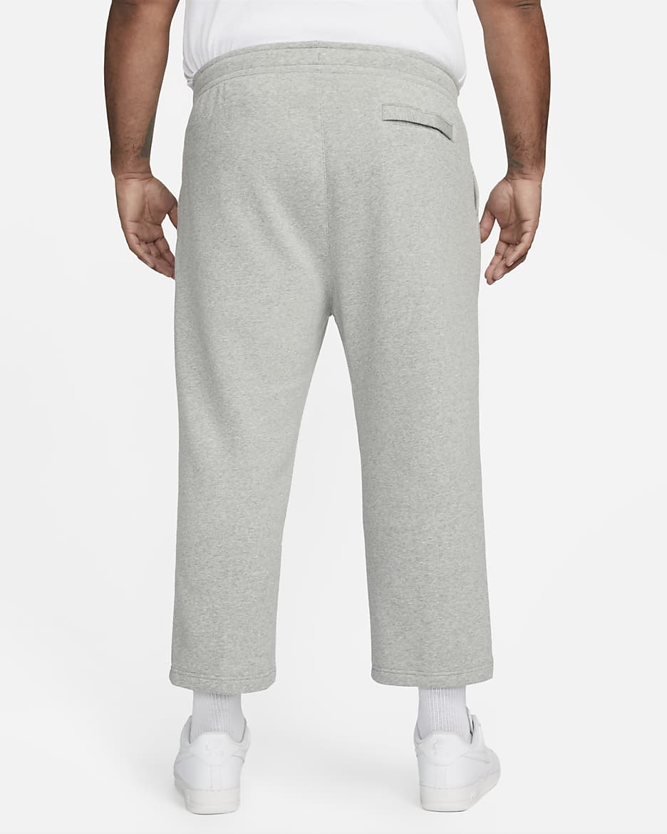 Nike Club Fleece Men's Cropped Pants - Dark Grey Heather/White