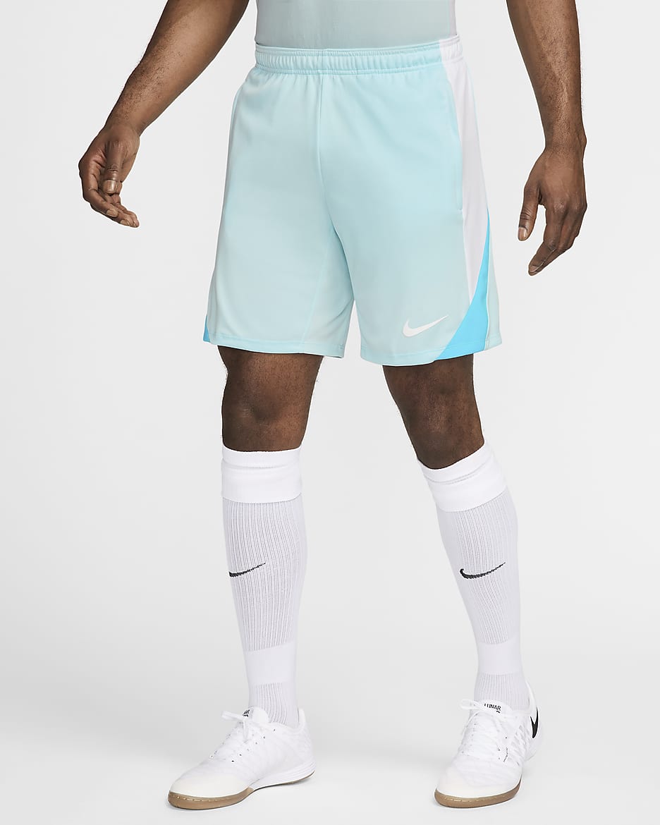 Short de foot Dri-FIT Nike Strike pour homme - Glacier Blue/Blanc/Baltic Blue/Blanc