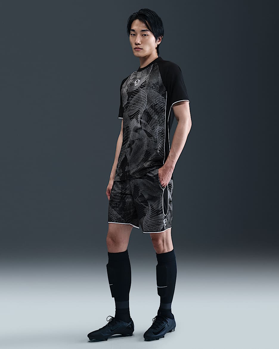 Short de foot Dri-FIT Nike Academy+ pour homme - Anthracite/Noir/Blanc/Blanc
