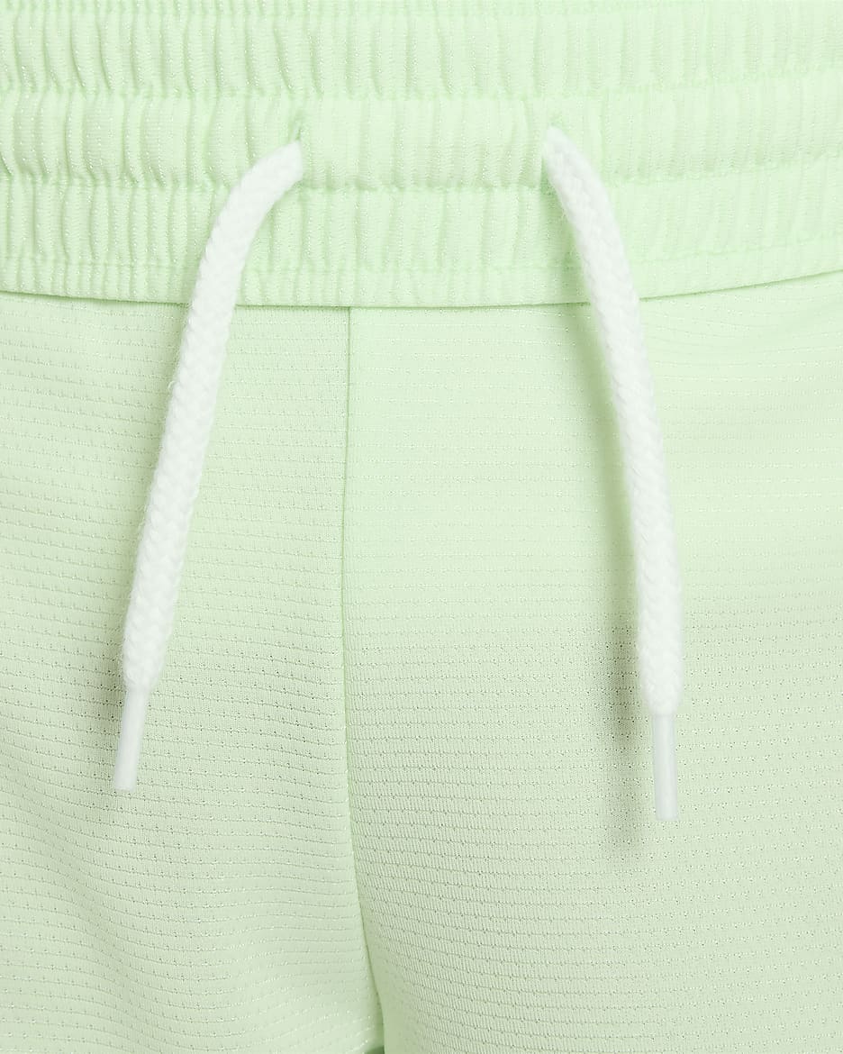 Shorts de básquetbol de 13 cm para niños talla grande Nike DNA - Verde vapor/Blanco