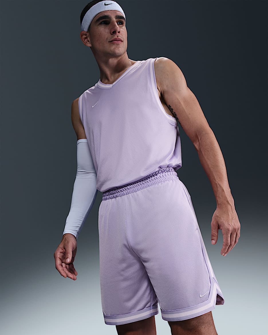 Nike DNA Men's Dri-FIT 8" Basketball Shorts - Hydrangeas/Hydrangeas/Barely Grape