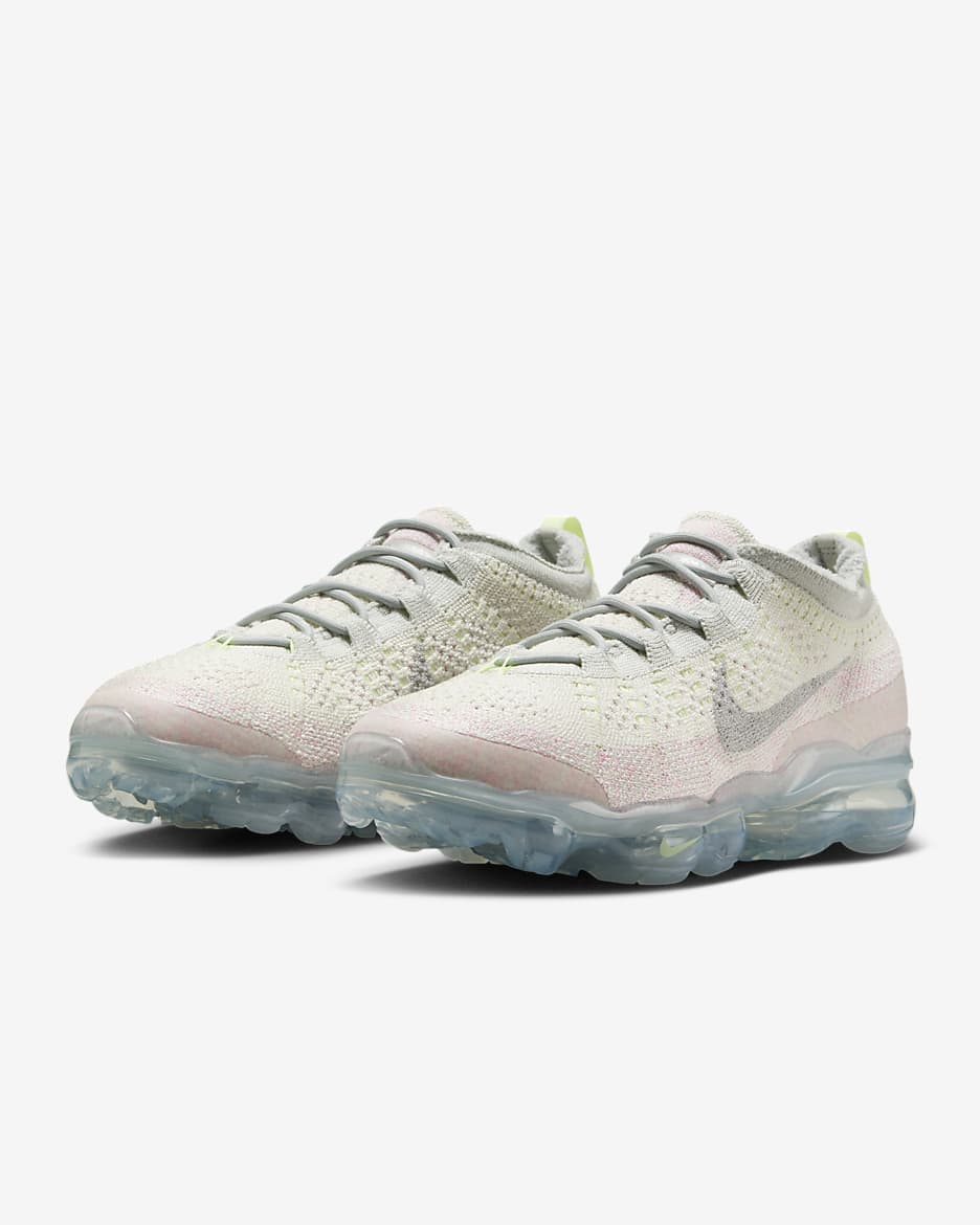 Nike Air VaporMax 2023 Flyknit Women's Shoes - Sea Glass/Light Silver/Barely Volt/Metallic Silver