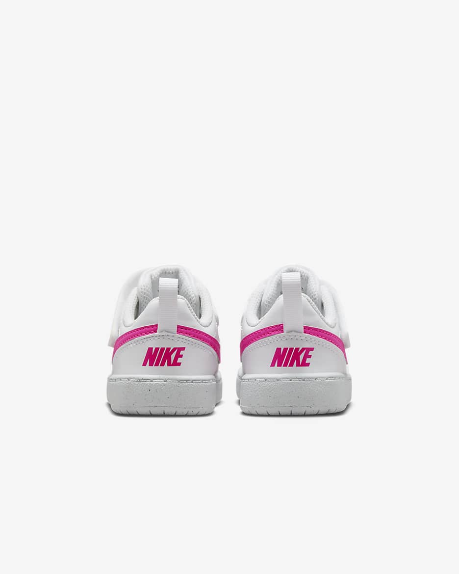 Nike Court Borough Low Recraft Baby/Toddler Shoes - White/Laser Fuchsia