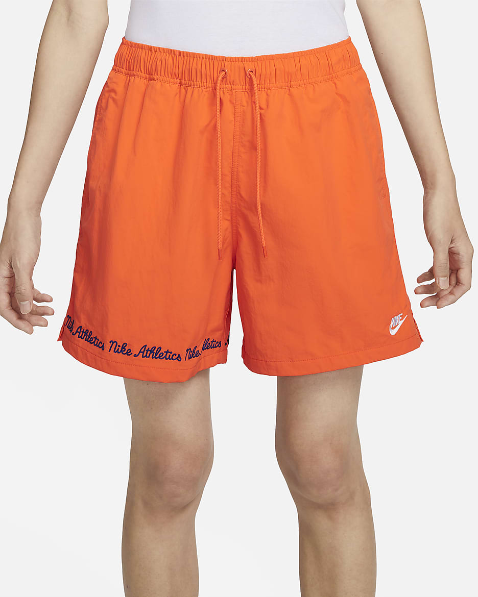 Nike Club Fleece Men's Flow Shorts - Safety Orange/White