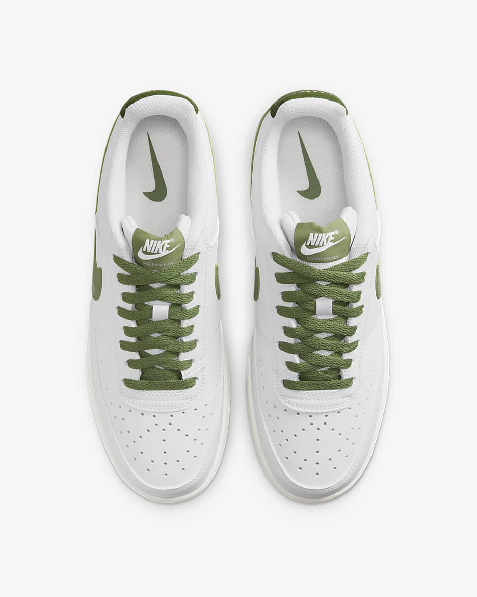 Nike Court Vision Low Men's Shoes - White/Treeline/Sail/Oil Green