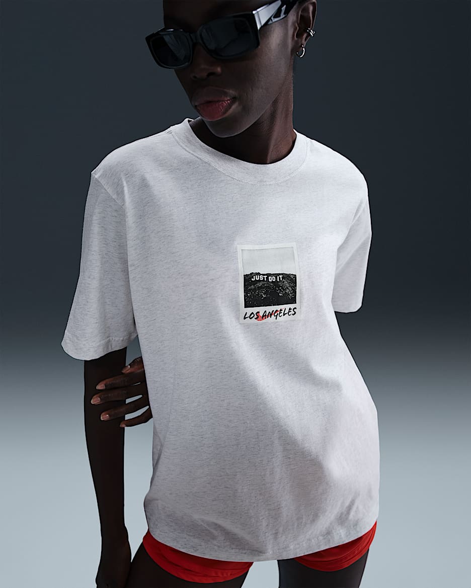 Playera de cuello redondo para mujer Nike Sportswear - Abedul jaspeado