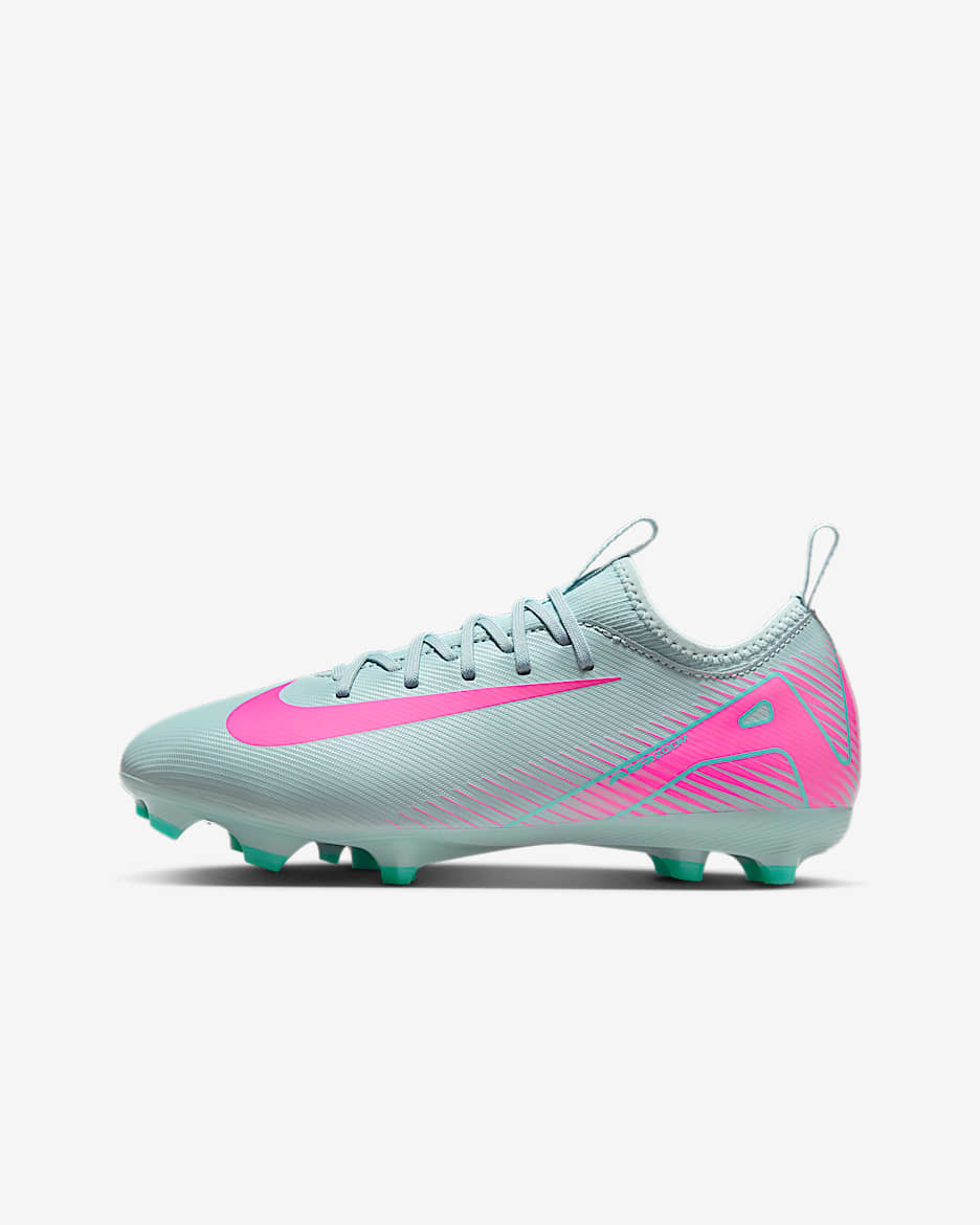 Nike Jr. Mercurial Vapor 16 Academy Younger/Older Kids' MG Low-Top Football Boot - Ocean Cube/Pink Blast