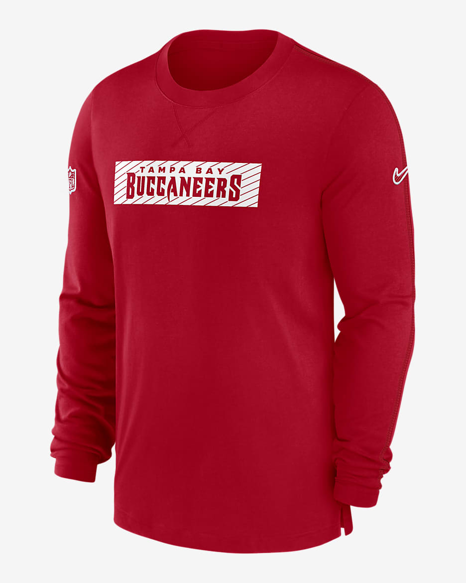 Tampa Bay Buccaneers Sideline Player Team Issue Men’s Nike Dri-FIT Long-Sleeve Top - Red