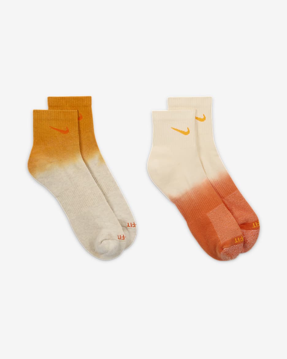 Nike Everyday Plus Yastıklamalı Bilek Çorapları (2 Çift) - Multi-Color