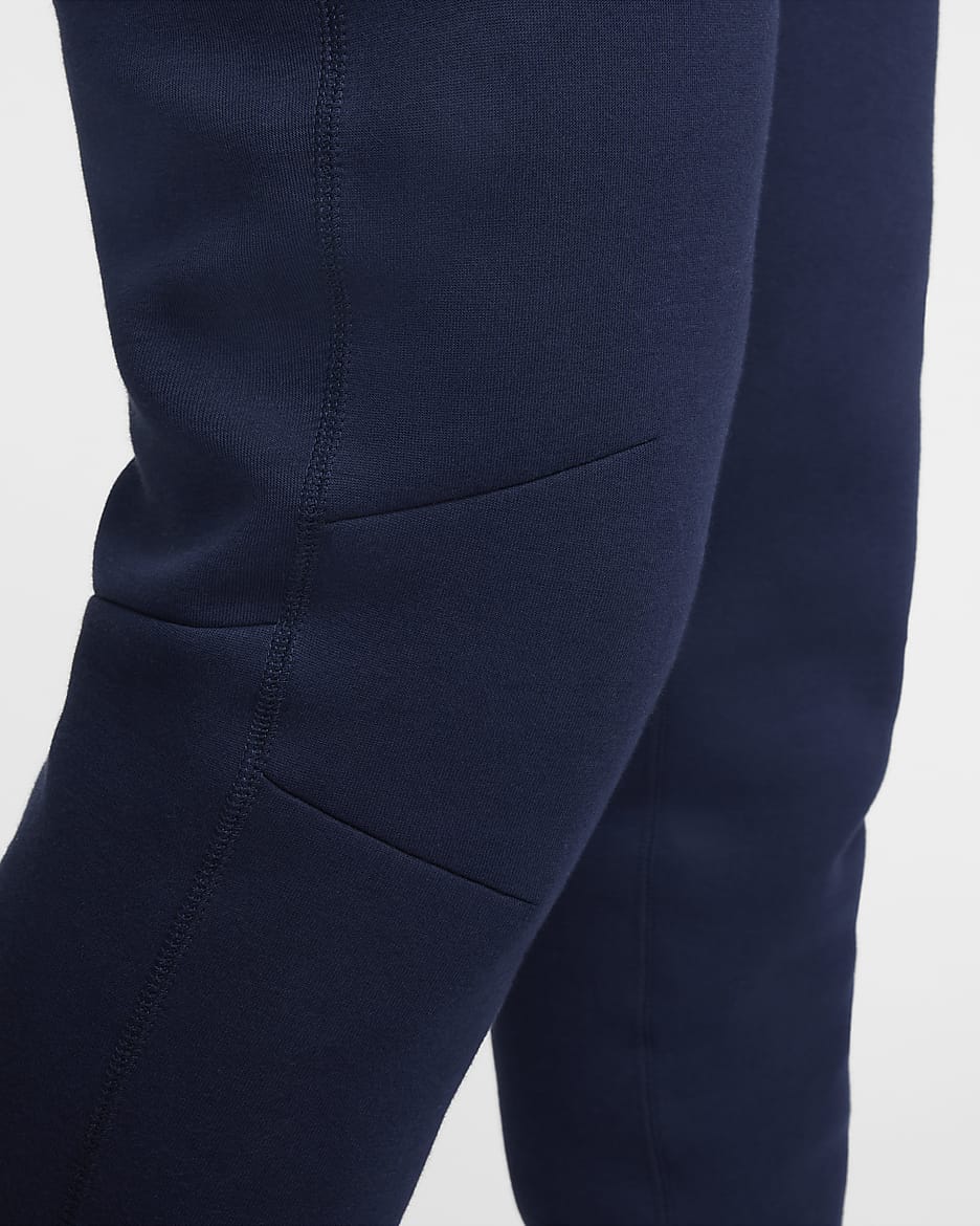 Calças desportivas de futebol Nike Tech Fleece Paris Saint-Germain para homem - Midnight Navy/Branco