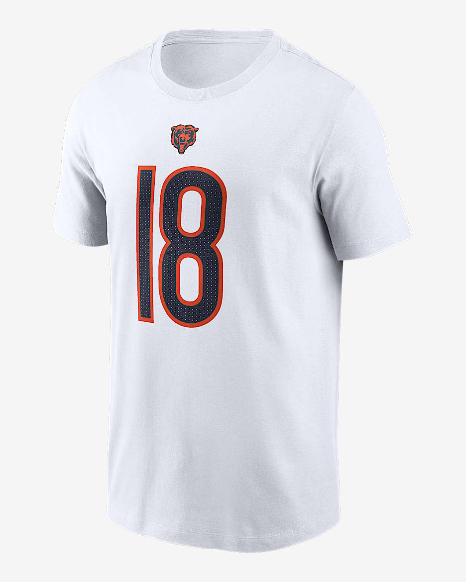 Playera Nike de la NFL para hombre Caleb Williams Chicago Bears - Blanco