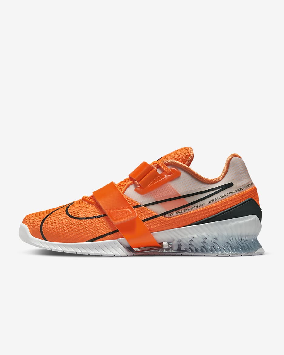 Nike Romaleos 4 Weightlifting Shoes - Total Orange/White/Black