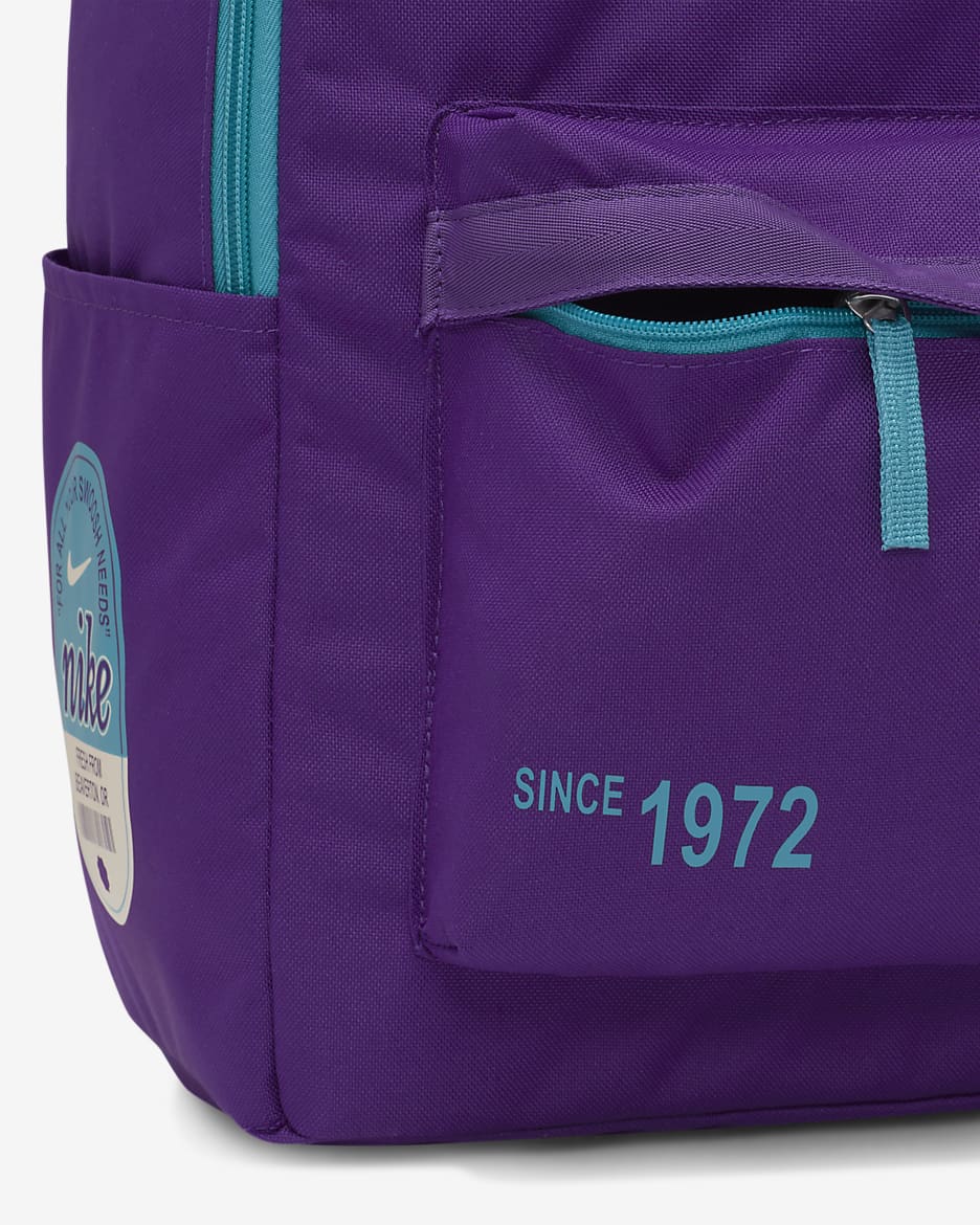 Nike Heritage Backpack (25L) - Disco Purple/Teal Nebula/Teal Nebula