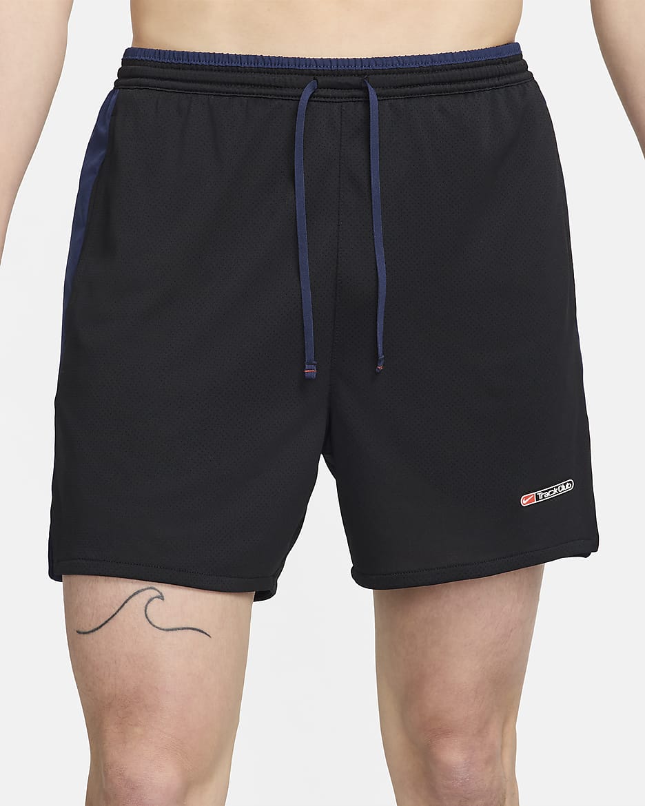 Nike Track Club Men's Dri-FIT 13cm (approx.) Brief-Lined Running Shorts - Black/Midnight Navy/Summit White