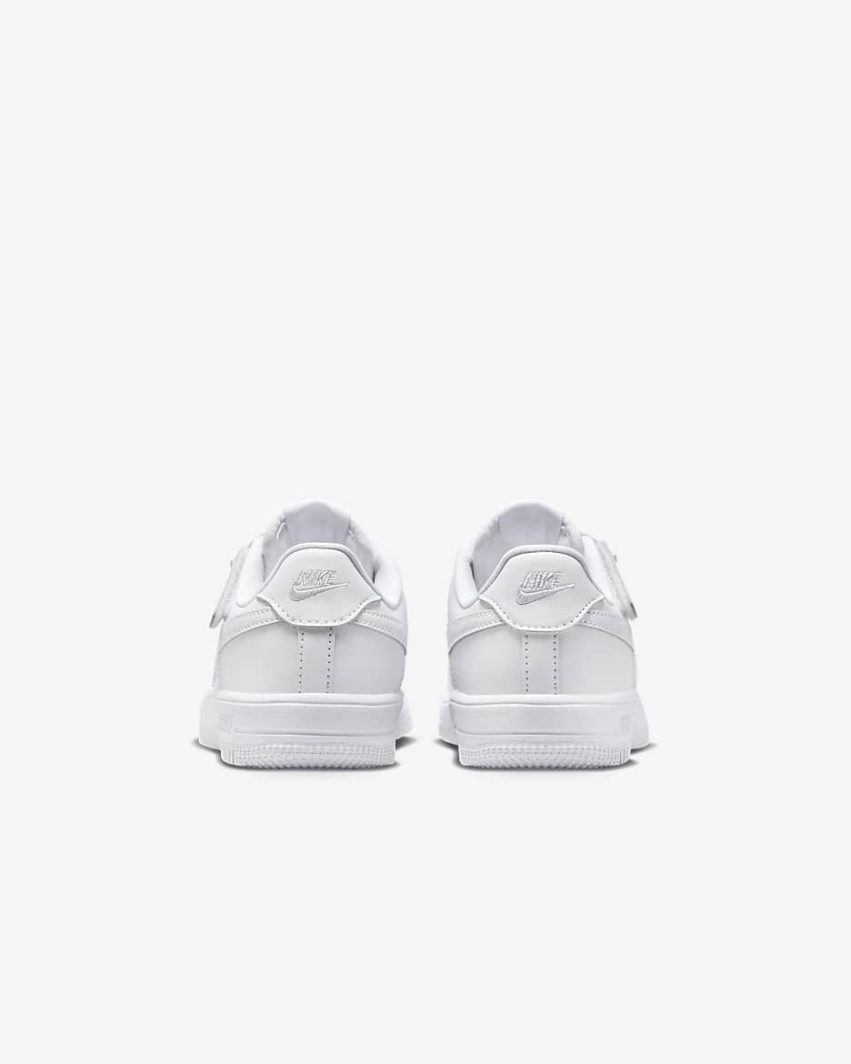 Nike Force 1 Low EasyOn Younger Kids' Shoes - White/White/White
