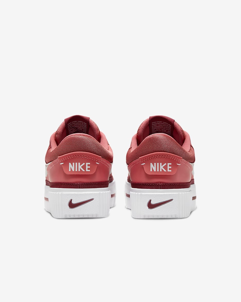 Nike Court Legacy Lift 女鞋 - Adobe/Team Red/Dragon Red/白色