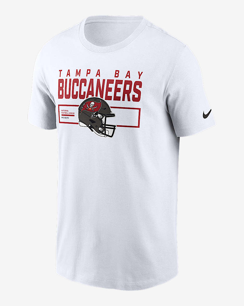 Playera Nike de la NFL para hombre Tampa Bay Buccaneers Helmet Essential - Blanco