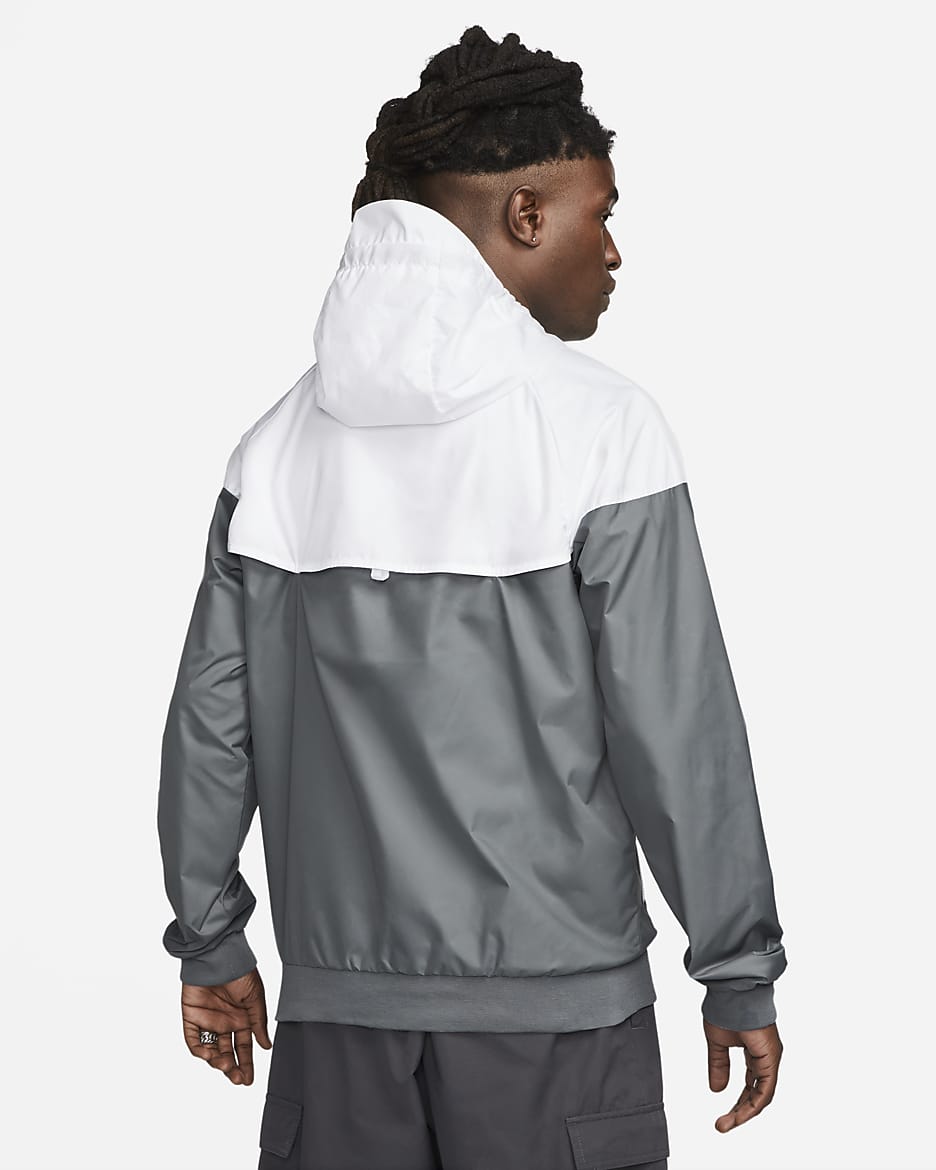 Casaco Nike Sportswear Windrunner para homem - Cinzento Smoke/Branco/Cinzento Smoke/Preto