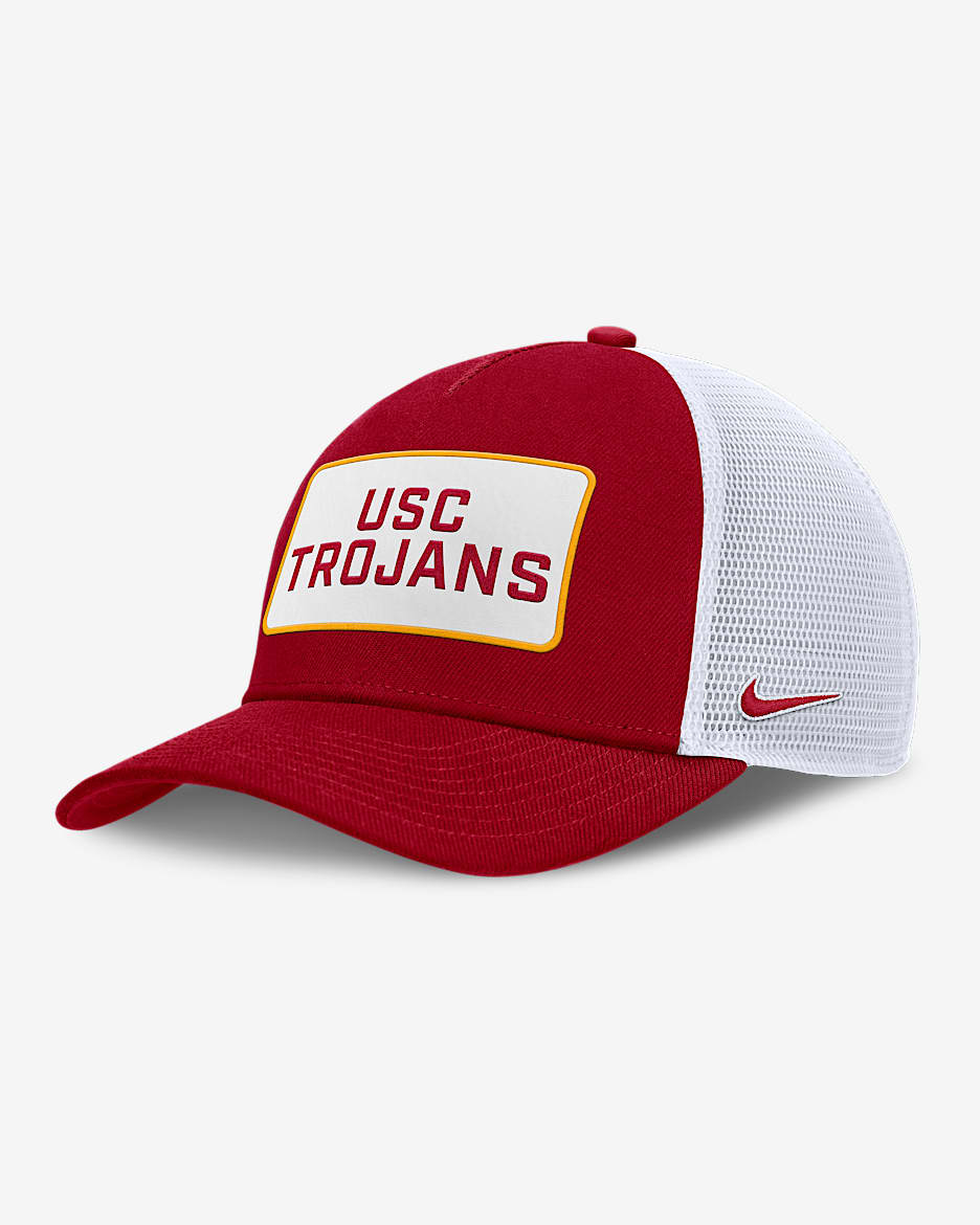 USC On-Field Rise Men's Nike College Trucker Adjustable Hat - Team Crimson