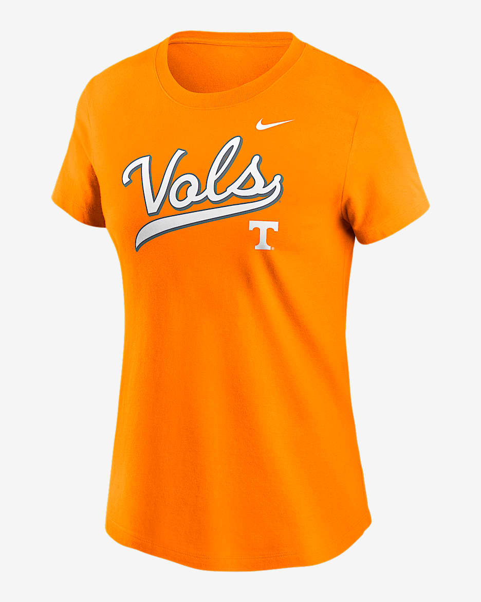Tennessee Athletic Prep Arch Local Script Women's Nike College T-Shirt - Orange
