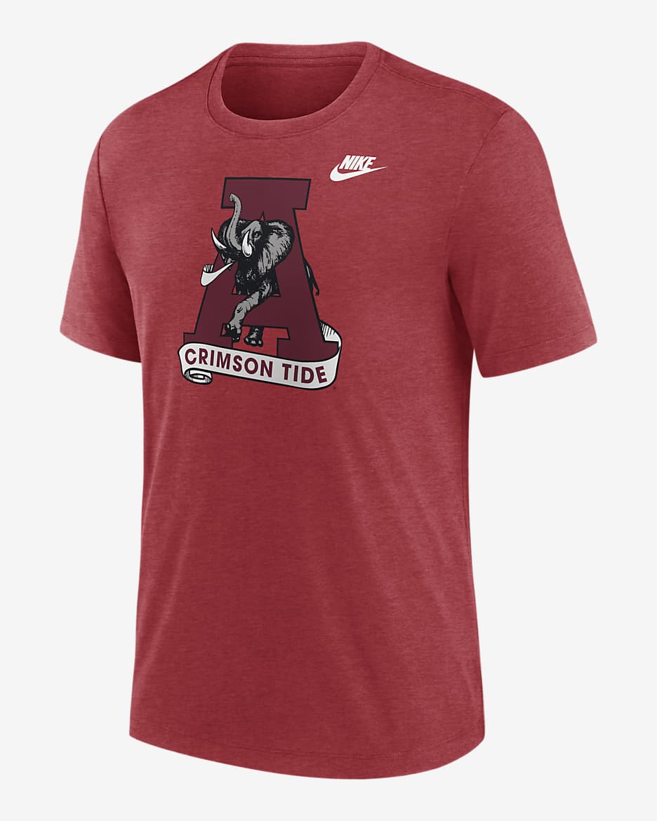 Alabama Crimson Tide Blitz Evergreen Legacy Primary Men's Nike College T-Shirt - Crimson