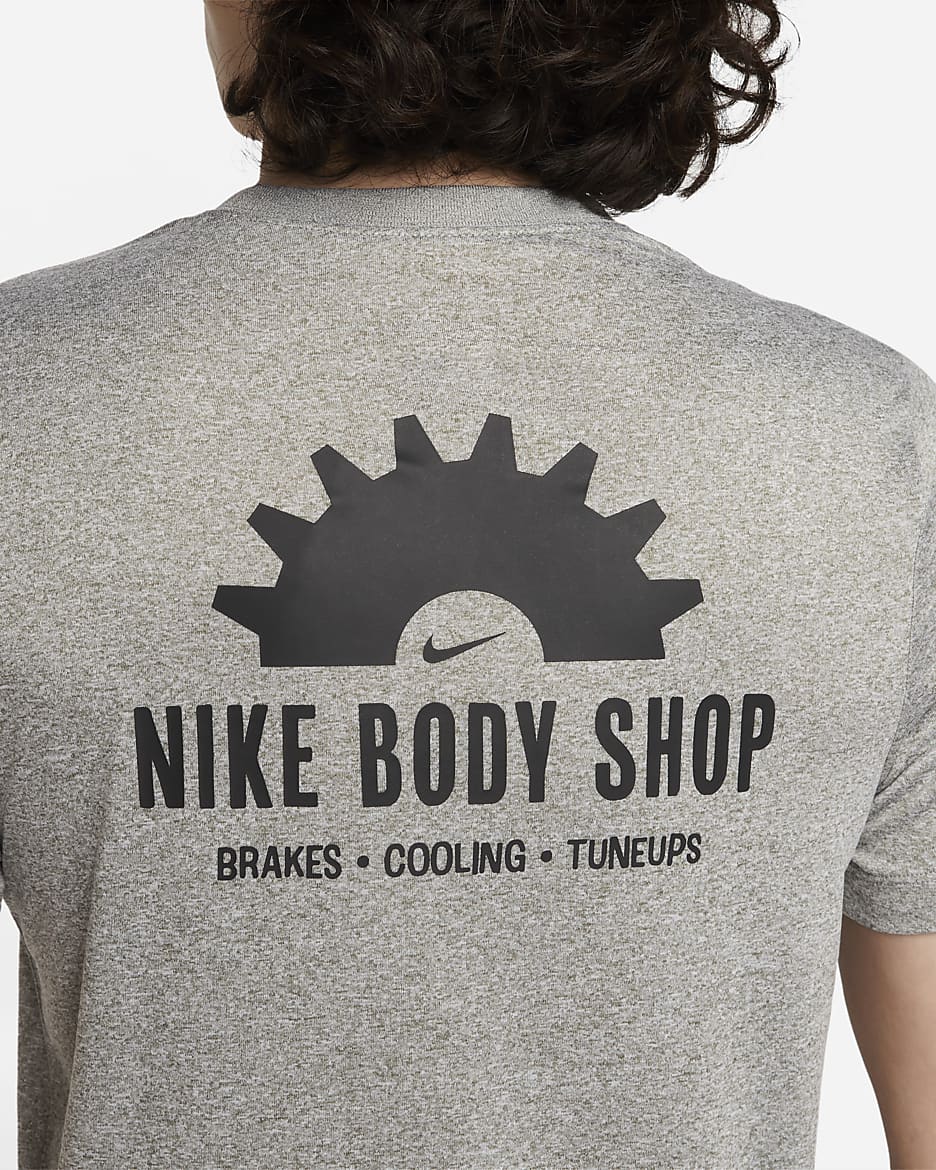 Nike Dri-FIT Men's Fitness T-Shirt - Tumbled Grey/Pure/Heather