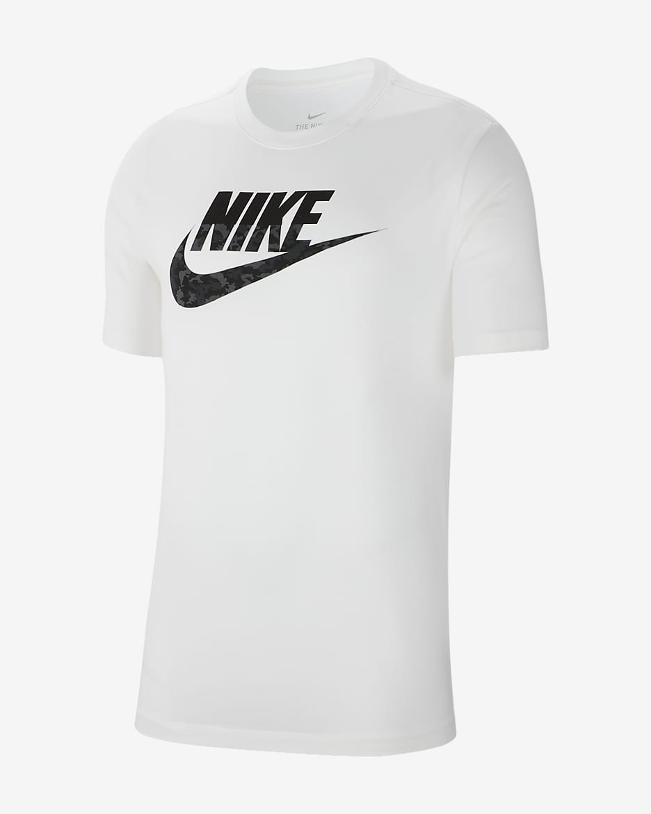 Tee-shirt camouflage Nike Sportswear pour Homme - Blanc/Noir