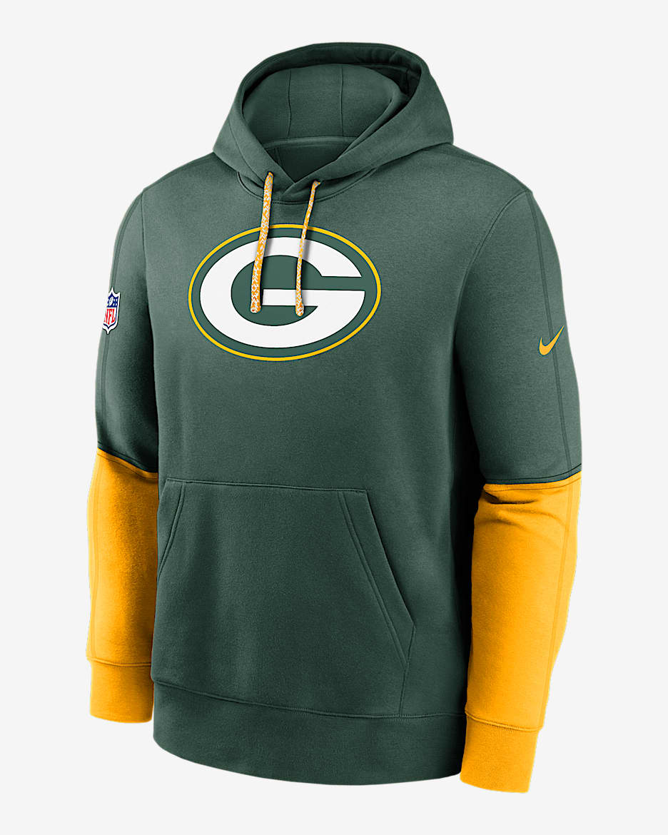 Green Bay Packers Sideline Team Issue Club Men's Nike NFL Pullover Hoodie.  Nike.com