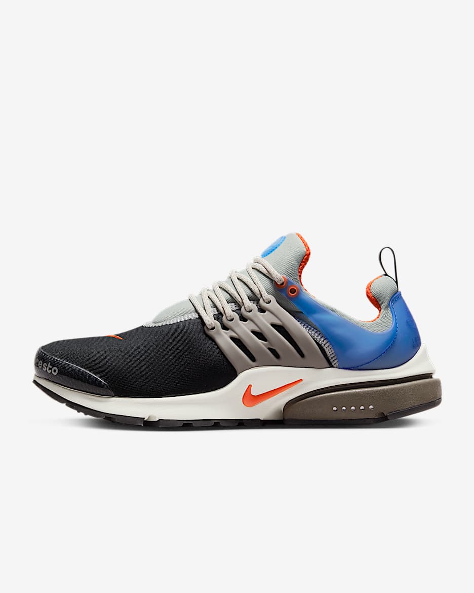 Nike Air Presto Premium Men's Shoes - Black/Dusty Sage/Racer Blue/Team Orange