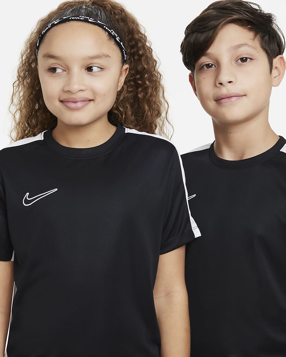 Nike Dri-FIT Academy23-fodboldtrøje til børn - sort/hvid/hvid