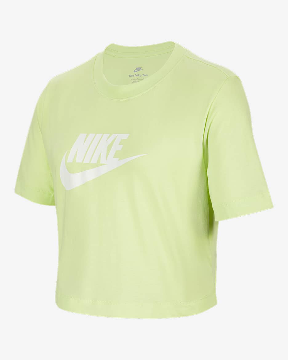 Nike Sportswear Older Kids' (Girls') Cropped T-Shirt - Light Lemon Twist