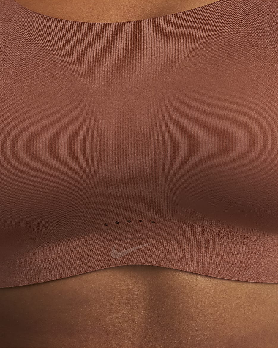 Nike Alate Coverage Women's Medium-Support Padded Sports Bra - Red Bark/Red Bark/White