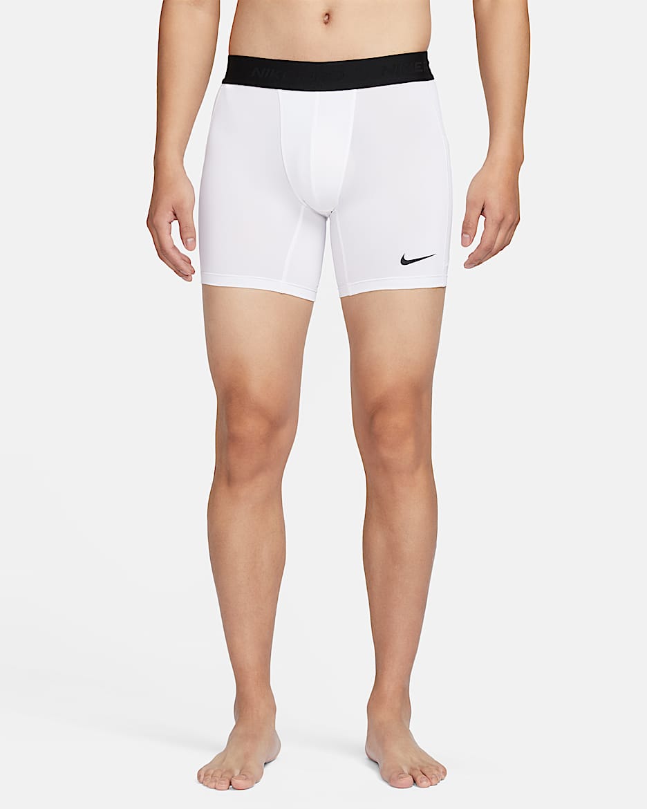 ナイキ プロ メンズ Dri-FIT フィットネスショートパンツ - ホワイト/ブラック
