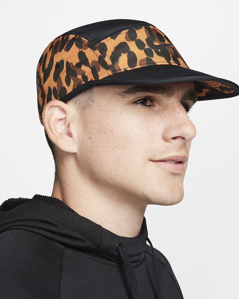 Nike Dri-FIT Fly Unstructured Flat-Bill Animal Print Cap - Monarch/Cacao Wow/Black/Black