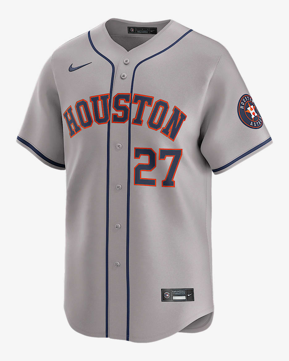 Jose Altuve Houston Astros Men's Nike Dri-FIT ADV MLB Limited Jersey - Grey