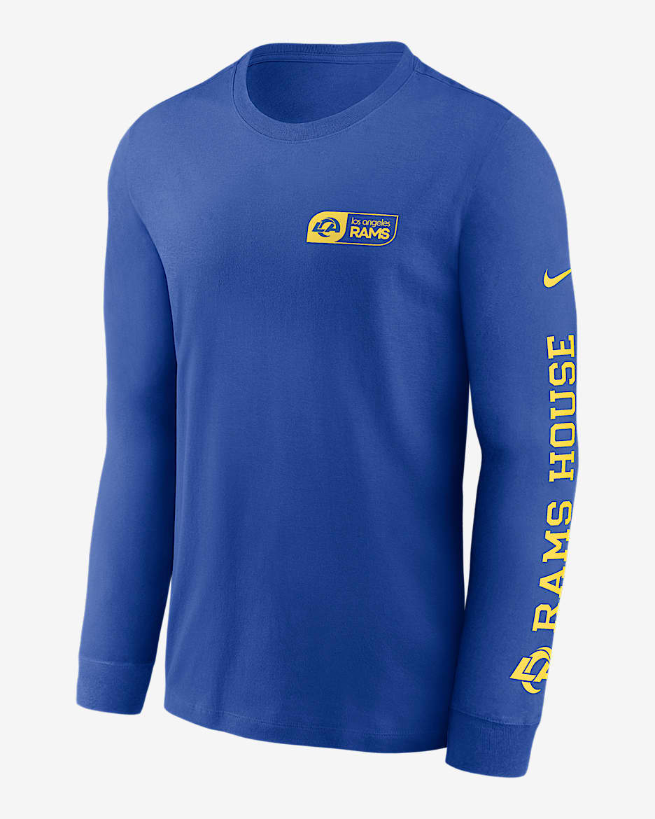 Los Angeles Rams All Out Men's Nike NFL Long-Sleeve T-Shirt - Game Royal