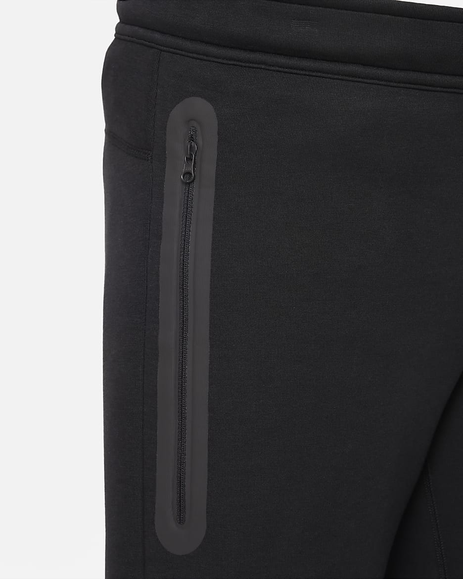 Nike Sportswear Tech Fleece Pantalón corto (Talla grande) - Niño - Negro/Negro/Negro