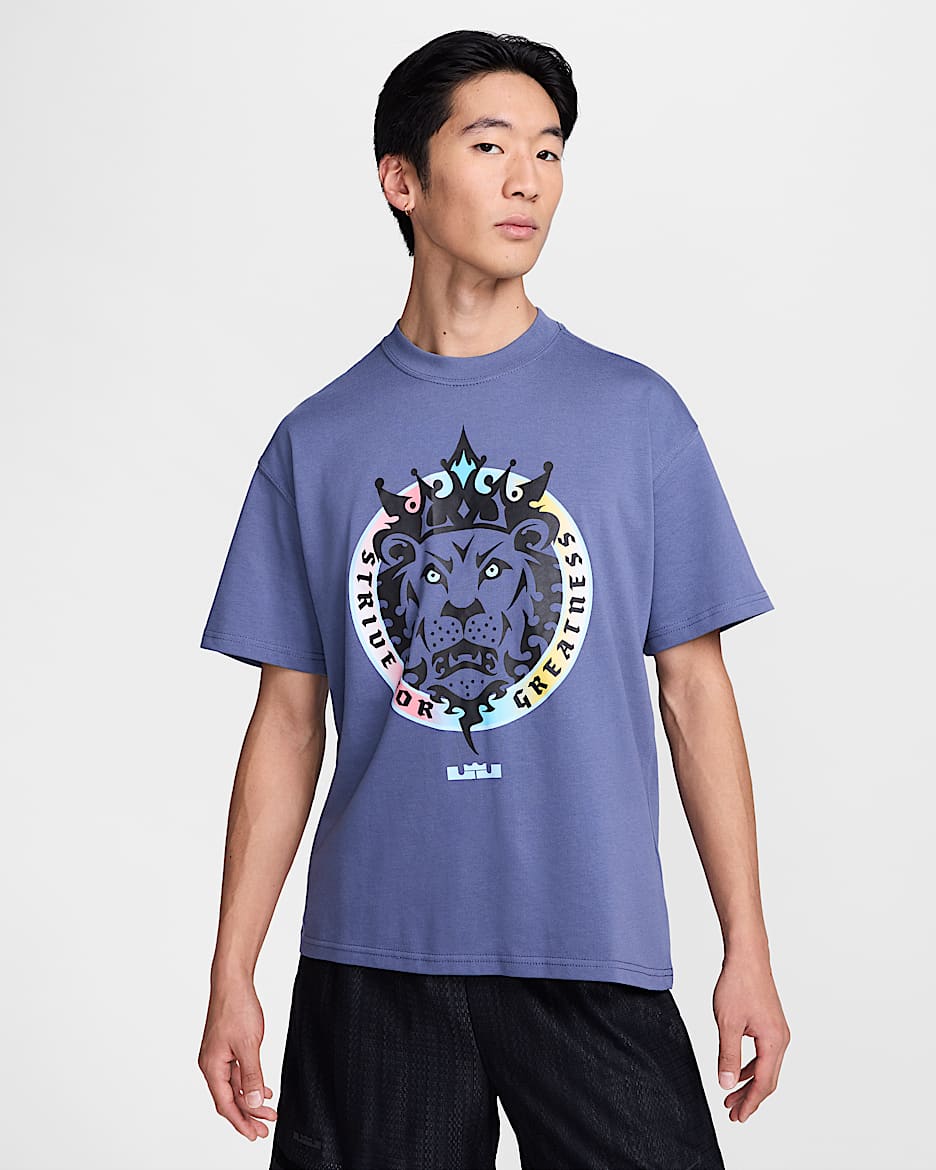 LeBron 男款 Max90 籃球 T 恤 - Diffused Blue