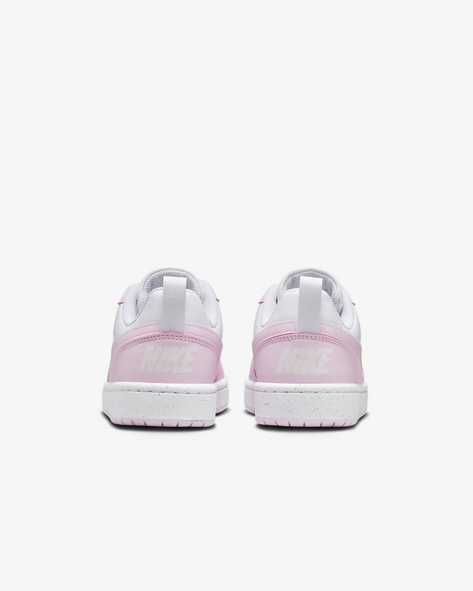 Chaussure Nike Court Borough Low Recraft pour ado - Blanc/Pink Foam