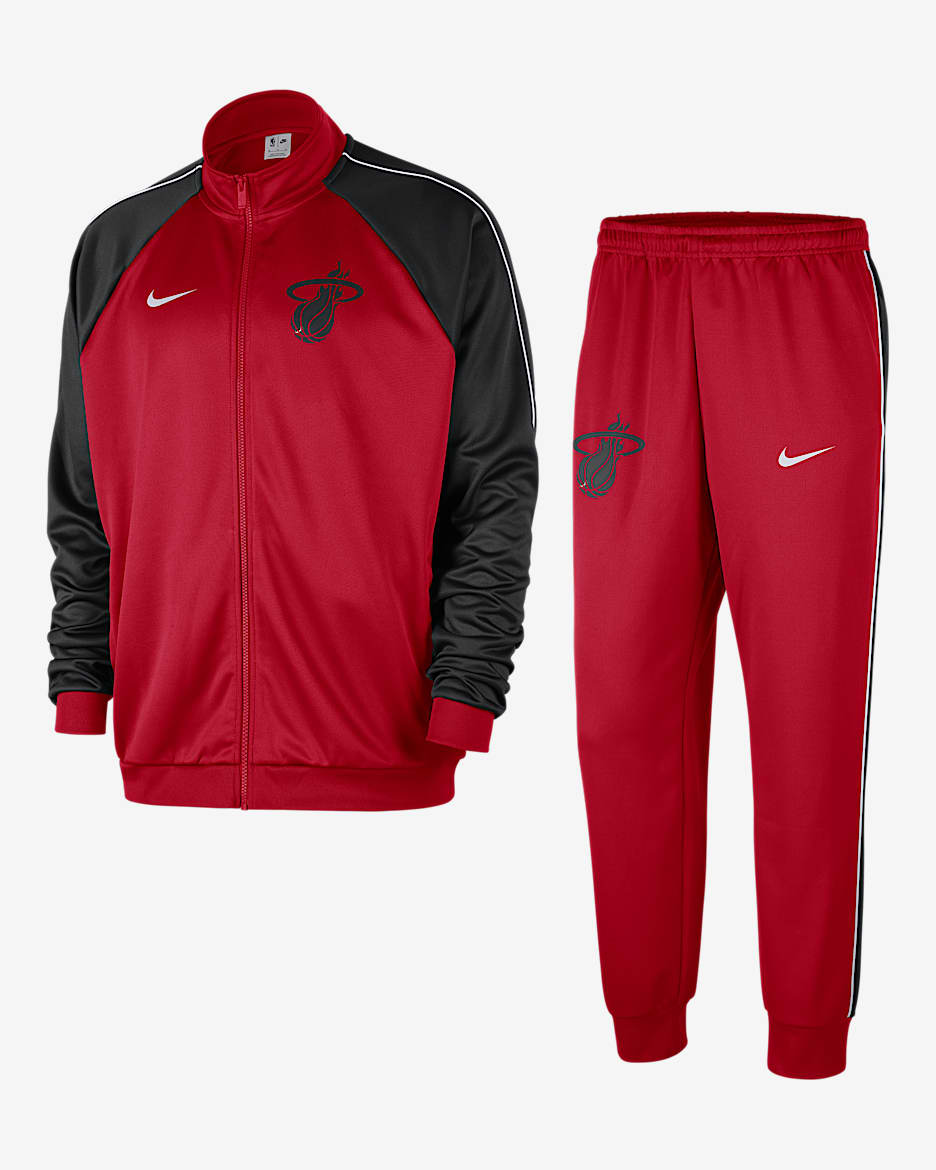 Miami Heat Club Courtside City Edition Men's Nike NBA Tracksuit - University Red/Black/White/White